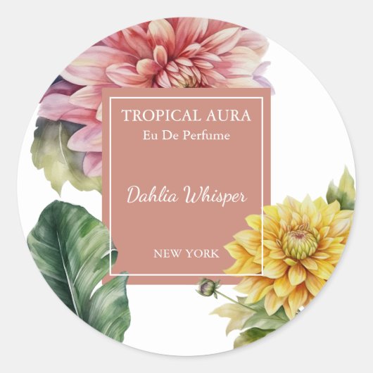 Étiquette de parfum Dahlia (Devant)