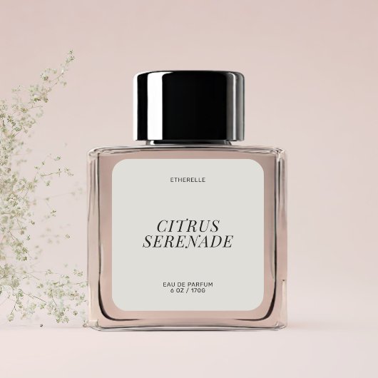 Étiquette de parfum moderne élégant produit autoco
