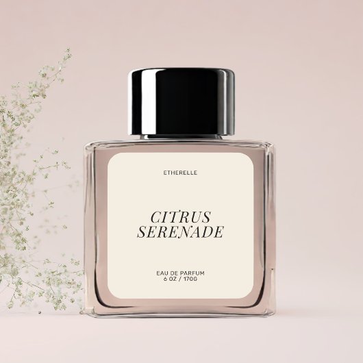 Étiquette de parfum moderne élégant produit autoco