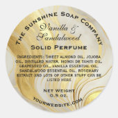 Étiquette de parfum solide en marbre d'ivoire et d (Devant)