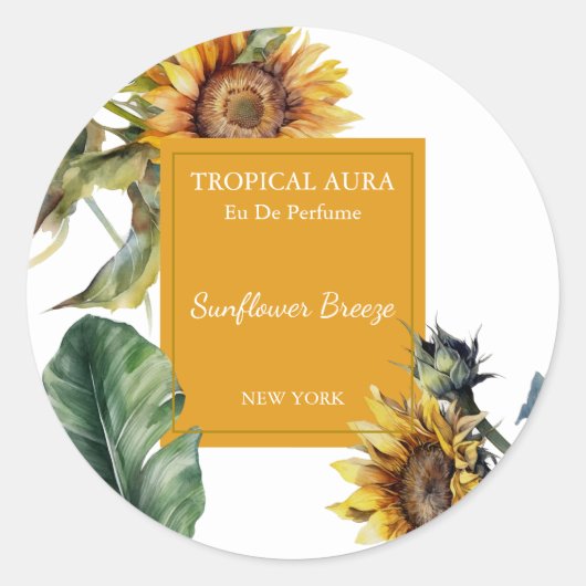 Étiquette de parfum Tournesol (Devant)