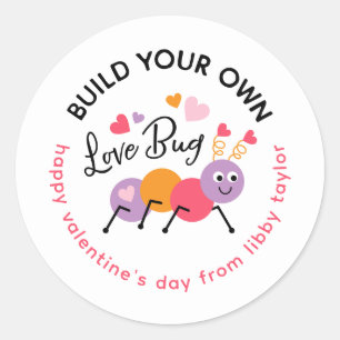 Étiquette de pâte à modeler « Construisez un amour