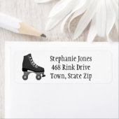 Étiquette de patinage à rouleaux gris noir (En situation)