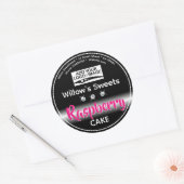 Étiquette de pâtisserie moderne en pierre noire (Enveloppe)