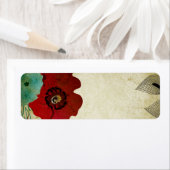 Étiquette de pavots vintages (En situation)