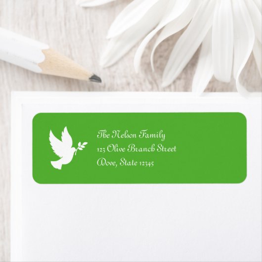 Étiquette de Peace Dove (En situation)