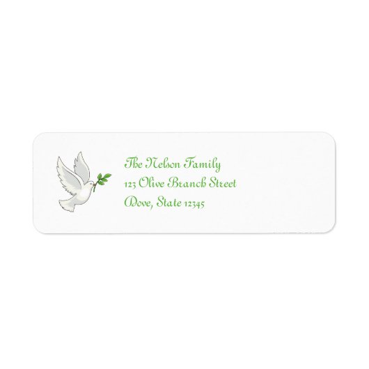 Étiquette de Peace Dove (Devant)
