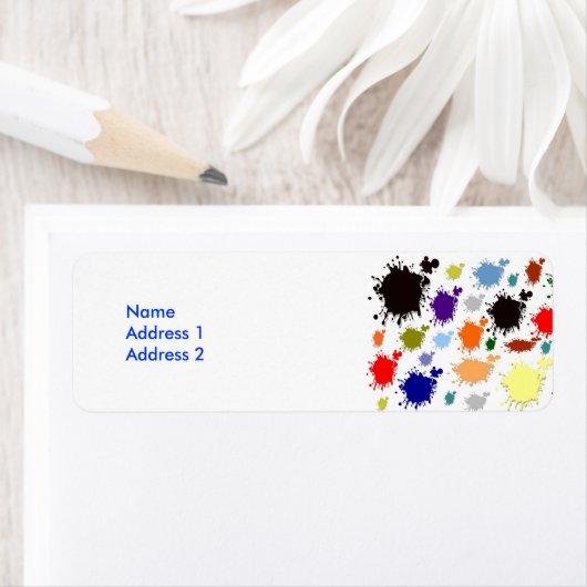 Étiquette de peinture à éclaboussure (En situation)