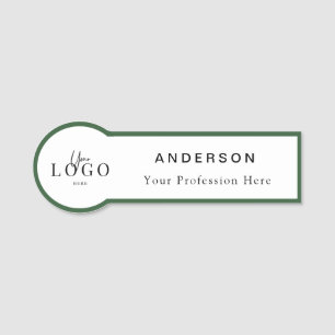 Étiquette de personnel de logo d'entreprise person