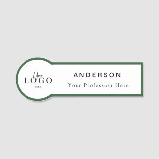 Étiquette de personnel de logo d'entreprise person