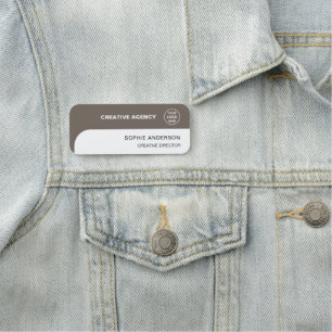 Étiquette de Personnel Taupe de Logo Personnalisé