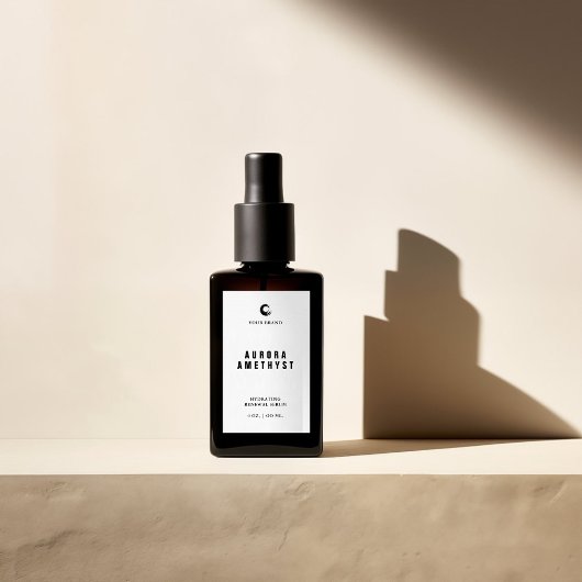 Étiquette de petite bouteille de sérum pour le vis
