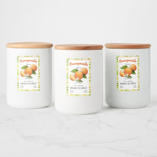 Étiquette de petite bouteille Orangecello moderne (Bouteilles)