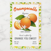 Étiquette de petite bouteille Orangecello moderne (Étiquettes simples)