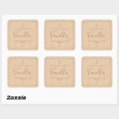Étiquette de petite entreprise en script kraft pap (Feuille)