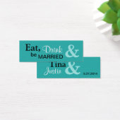 Étiquette de petite préférence Mariée - Aqua (Bureau)