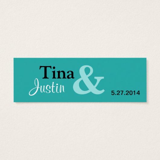 Étiquette de petite préférence Mariée - Aqua (Dos)