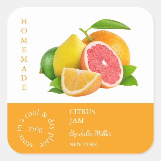 Étiquette de petites entreprises Citrus mixte (Devant)