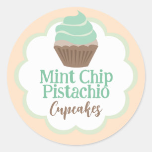 Étiquette de pétoncle de Cupcake à la menthe