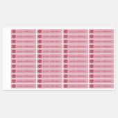 Étiquette de phoque à tamper-Proof rose mince (Feuille)