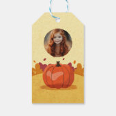 Étiquette de photo de citrouille de Thanksgiving p (Dos)