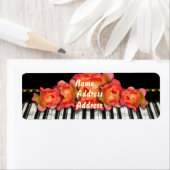 Étiquette de piano Rose clavier (En situation)