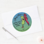 Étiquette de pickles de dessin animé drôle Copains (Enveloppe)