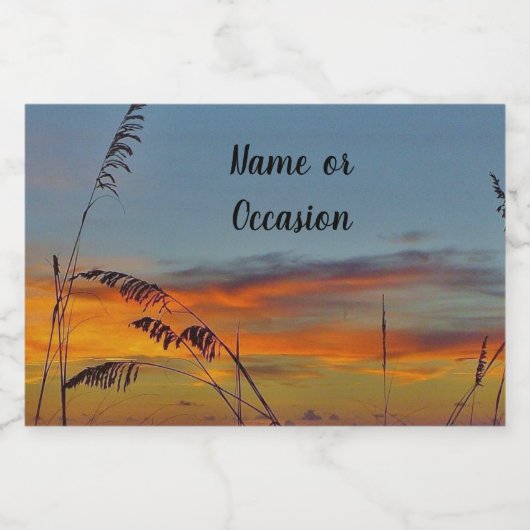 Étiquette de plage (Étiquettes simples)