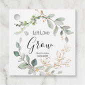 Étiquette de plante de mariage vert forêt Faisons (Devant)