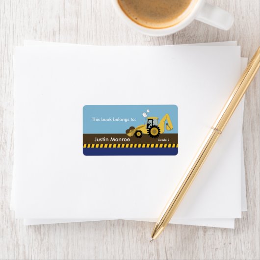 Étiquette de plaque arrière de construction (En situation)