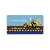 Étiquette de plaque arrière de construction (Devant)