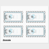 Étiquette de plaque de cravate d'éléphant bleu Che (Feuille)