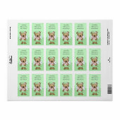 Étiquette de plaque d'écorce verte (Feuille entière)