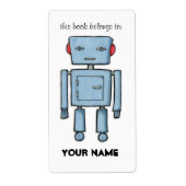 Étiquette de plaque d'immatriculation pour robots (Devant)