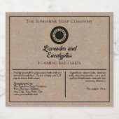 Étiquette de poche en papier Kraft avec logo (Étiquettes simples)