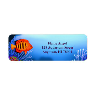 Étiquette de poisson de la barrière de corail de f