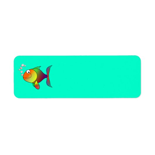 Étiquette de poisson heureux (Devant)