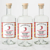 Étiquette de poivre de sauce chaud rouge moderne (Bouteilles)