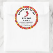 Étiquette de poivre de sauce chaud rouge moderne (Sac)