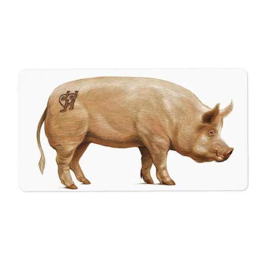 Étiquette de porc JJHD (Devant)