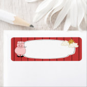 Étiquette de porc rose (En situation)