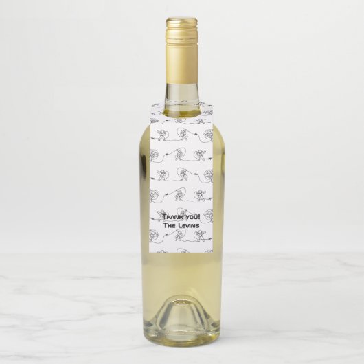 Étiquette de porte-bouteille astronaute (Sur bouteille)