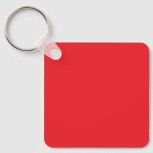 Étiquette de porte-clés carré rouge vierge sur sur