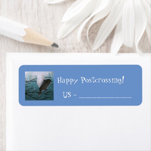 Étiquette de poste de vol aux oiseaux (En situation)