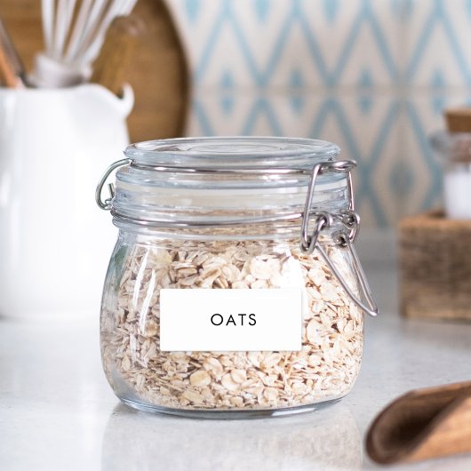 Étiquette de pot à épices de cuisine étanche simpl