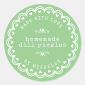 Étiquette de pot avec autocollant de conservation  (Devant)