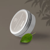 Étiquette de pot cosmétique de salon de beauté bei