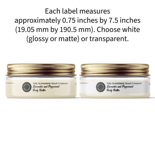 Étiquette de pot cosmétique imperméable blanc 0,75