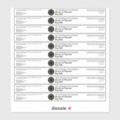 Étiquette de pot cosmétique imperméable blanc 0,75 (Feuille)