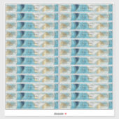 Étiquette de pot de beurre corporel bleu or étanch (Feuille)